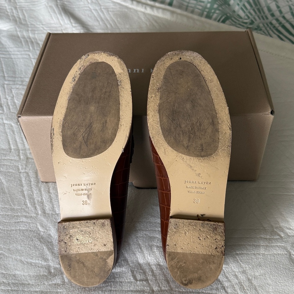 Jenni Kayne Croc Embossed loafers Cognac - Picture 4 of 6